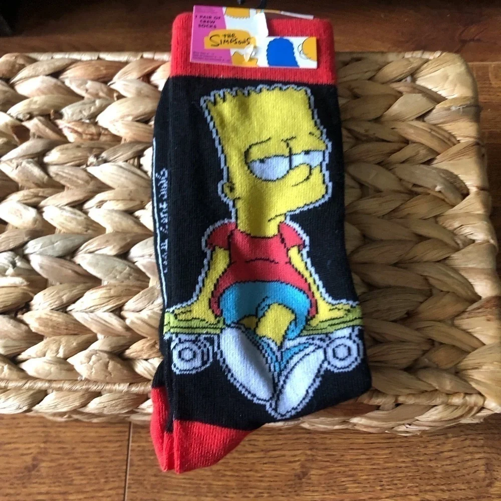 The Simpsons: Bart on Skateboard crew socks